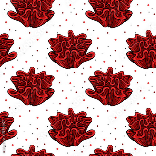 A pattern of water urticin in a flat style with an outline. Watery, underwater texture for textiles, wallpaper, packaging, or surface design. Bright texture. Inspired by nature, bright, and modern.