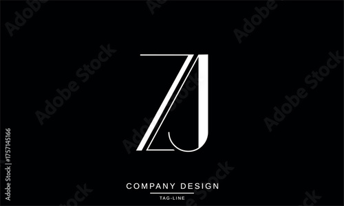 ZJ, JZ, Z, J Abstract Letters Logo Monogram Design Font Icon Vector Initials