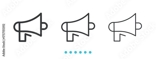 Speaker icon. Thin line icon vector