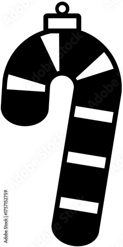 Candy Canes Christmas Ornament Silhouette Vector isolated.
Christmas Ornament Silhouette template.
Transparent background. SVG.