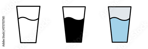 Water glass icon high quality vector icons illustrations for graphic design.
