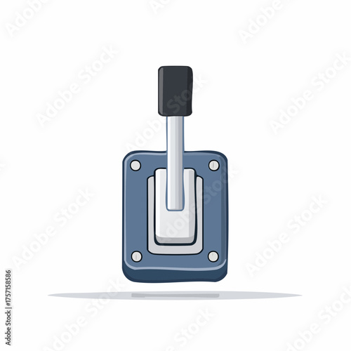 Gear Shift Stick Cartoon Illustration Automotive Component Gearbox Transmission