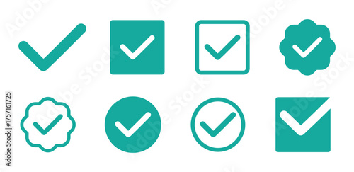 Check box icon with correct, accept checkmark icons tick box checked. Approve symbol. Check mark icon vector design. vector Flat vector illustration. 