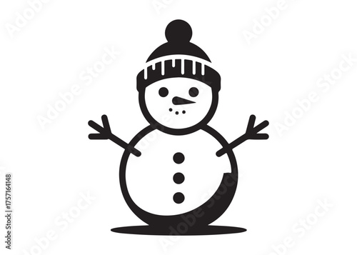 snowman logo silhouette vector, christmas snowman logo silhouette vector illustration, vector silhouette snowman, snowman logo silhouettes vector on a white background