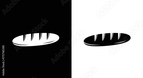 Minimalist Bread Loaf Vector Icon Set for Bakery and Food Branding