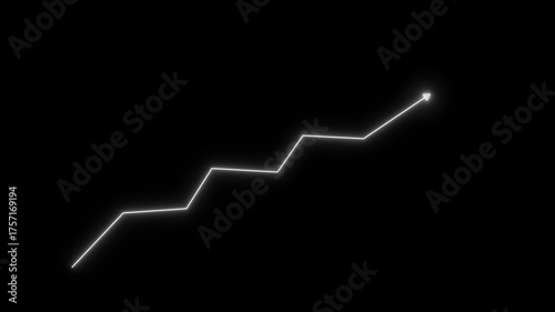 arrow business finance investment trading stock increase technology on blue background. chart growth achievement digital. business growth currency stock and investment economy.