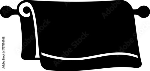 Classic Hand Towel Silhouette Vector Illustration