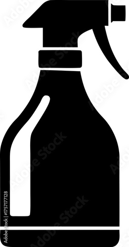 Disinfectant Bottle Silhouette Cleaning Spray Vector