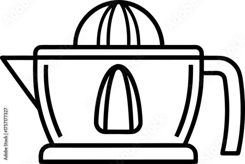 Electric Juicer Outline Appliance Vector