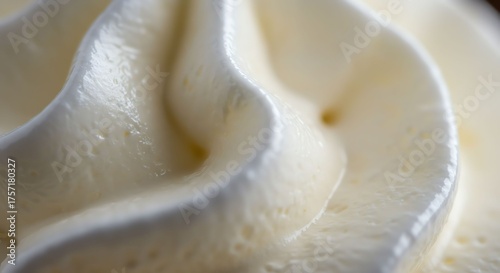 Creamy Whipped Dessert with Smooth Texture and Soft Swirls in Close-up