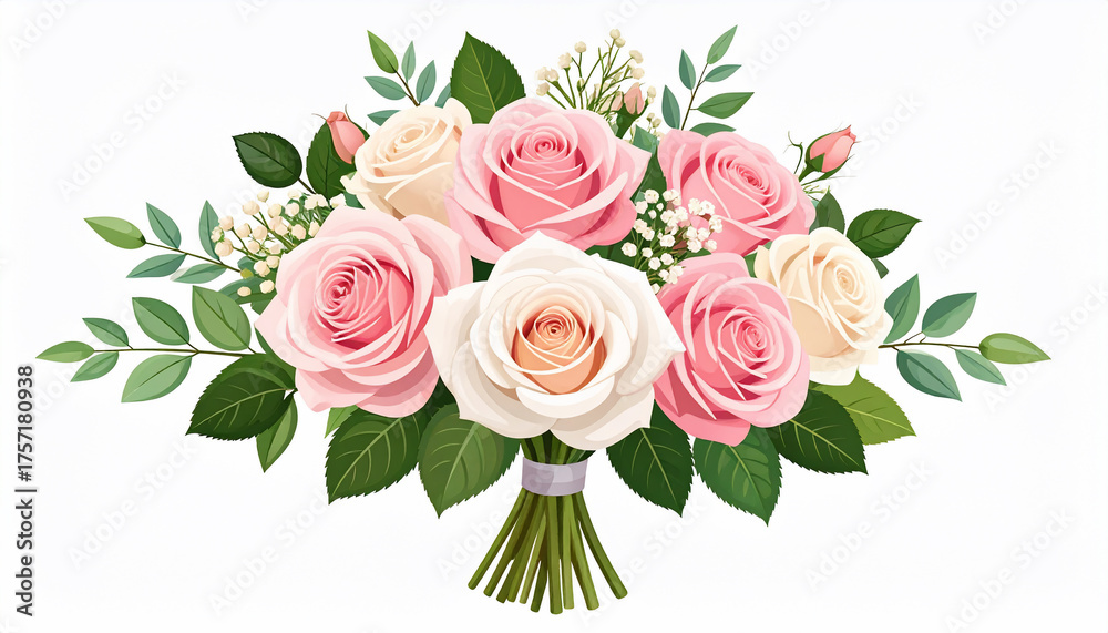 Fototapeta premium Rose Bouquet Illustration
