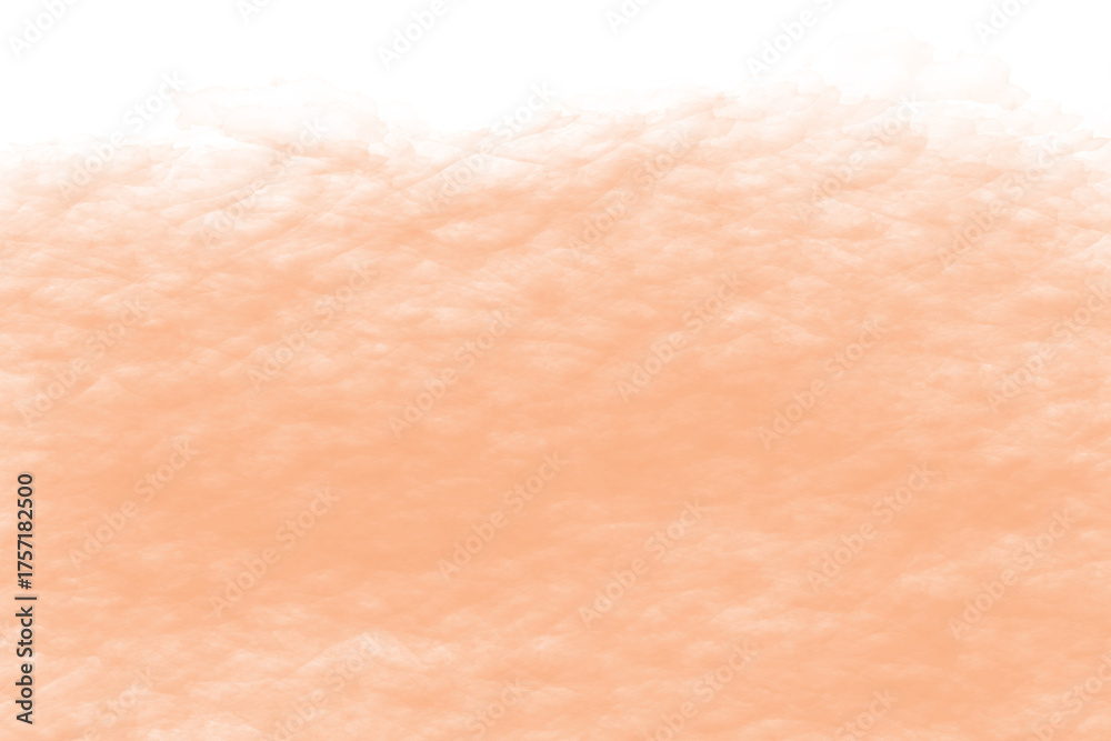 Fototapeta premium Abstract peach watercolor background isolated on transparent background for design