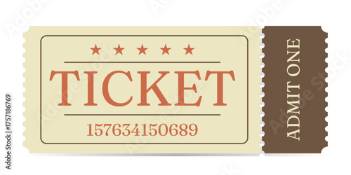 Ticket admit. Admit one ticket icons.