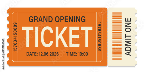 Ticket admit. Admit one ticket icons.