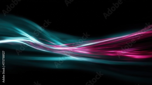 Abstract light streaks glowing on dark background
