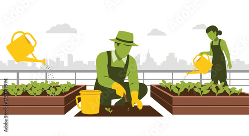 Urban Rooftop Gardening Fresh Vegetables Grown Sustainably in City Spaces