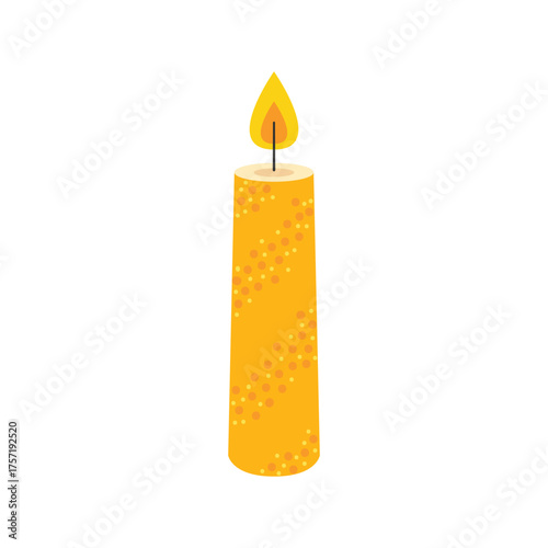 Wax candles. Aromatherapy. Home decor. Flat vector illustration isolated on a white background