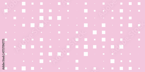Seamless pattern with white polka dots on a tile pastel pink background