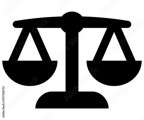 Vector Icon: Law Scale and Justice Symbol