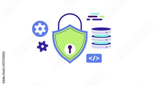 Secure Shield Icon Depicting Data Protection, Cybersecurity, And Server Security Concepts