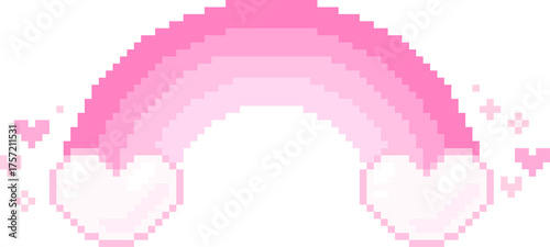 픽셀 무지개 구름