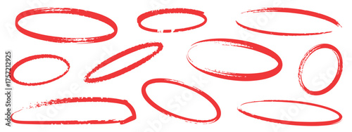 Collection of hand-drawn oval shapes vector illustration scalable eps icon for general platform use silhouette vector illustration white background