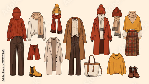 Autumn Winter Fashion Collection: Cozy Outfits, Warm Clothes, and Stylish Wardrobe Essentials for Cold Weather