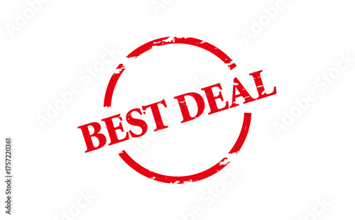 BEST DEAL - BEST DEAL words written on Red Rubber Stamp 
