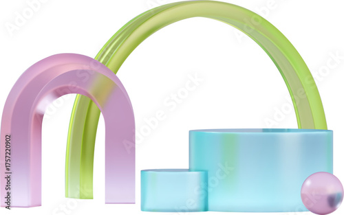 Glass Podium with Arches