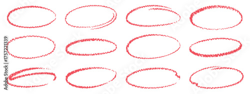 Set of 12 hand drawn oval shapes vector illustration eps scalable isolated elements silhouette vector illustration white background
