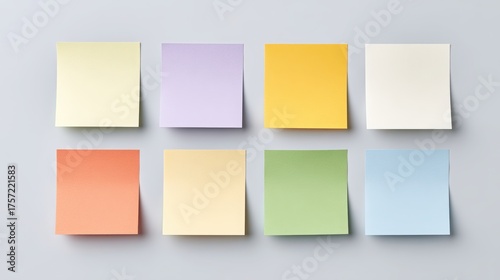 Wallpaper Mural startup scaling Colorful sticky notes arranged in a grid on a light surface. Torontodigital.ca