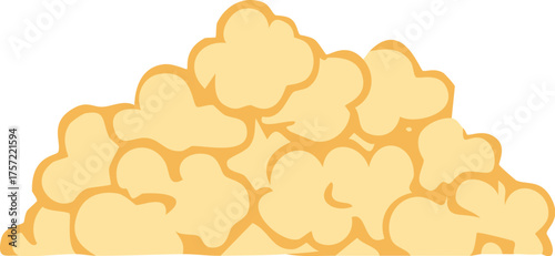 popcorn elements, indian, lohri, baiskhi, pongl, onam, bihu, makar, snkranti, gudi, padwa, nuakhai, puja, devi, fastival, vector, illustration, grain, food, barley, cereal, seed, silhouette,