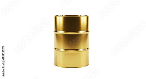 Wallpaper Mural Gold barrel stands centered, illuminated against a plain , exhibiting a metallic sheen. Torontodigital.ca
