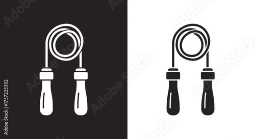 Minimalist Jump Rope Vector Icon for Fitness and Exercise Symbol