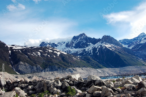 Majestic Snow-Covered Mountains and Rocky Terrain