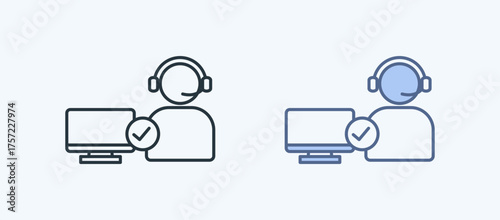 Customer Support Icon Multiple Style