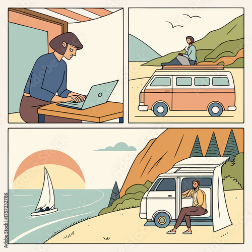 A Female Digital Nomad's Adventure Working and Traveling in a Camper Van