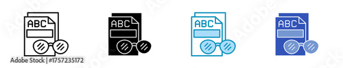Glasses  Icon Set Multiple Style Collection