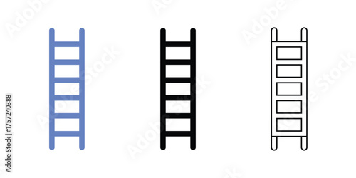 Vector ladder design isolated on white background