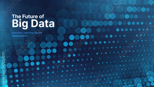 Blue Tech Digital Data Flow Vector Background. Big Data Technology Lines. Data Transmission Concept. High Speed Internet. Information Matrix Flow in Virtual Reality Cyberspace. Vector Illustration.