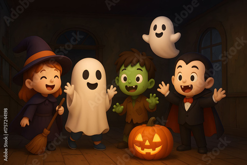 Cute Kids in Halloween Costumes