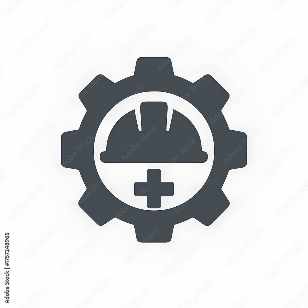 Fototapeta premium Safety Helmet Gear Logo