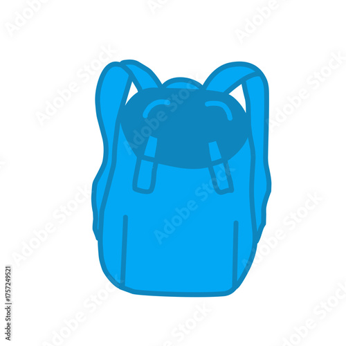 vector school bag blue color
