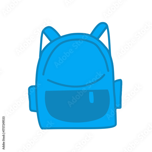 vector school bag blue color