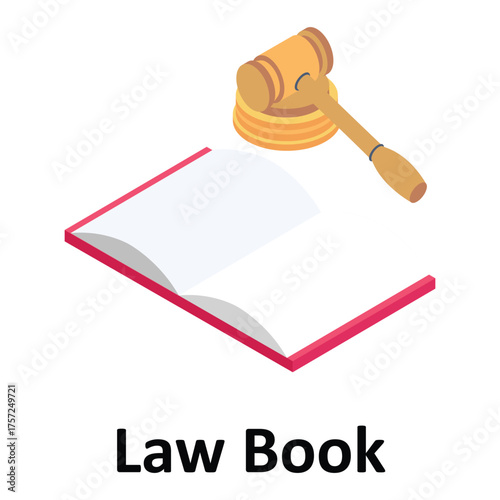 Law Book Vector icon which can easily modify or edit