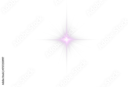 Bright pink glowing star PNG with transparent light effect. Shining gradient sparkles create a fresh and luminous look. Perfect for decorative and artistic designs.