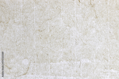 Decorated plant fibre paper background. Rice fragrance decorative paper texture. Landscape horizontal orientation.