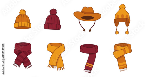 Cozy winter hats and scarves collection for seasonal warmth