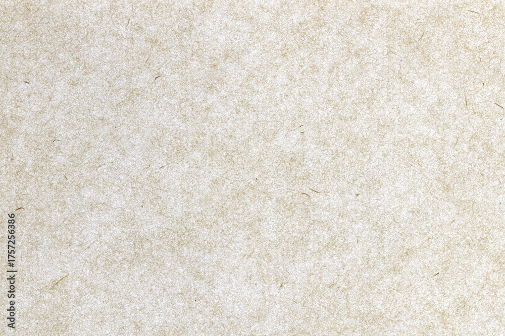 Fototapeta premium Decorated craft fibre paper background. Kraft fibers decorative paper texture. Landscape horizontal orientation.