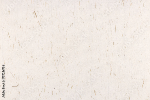 Plant fibers decorative paper texture. Decorated rice fragrance paper background. Landscape horizontal orientation.